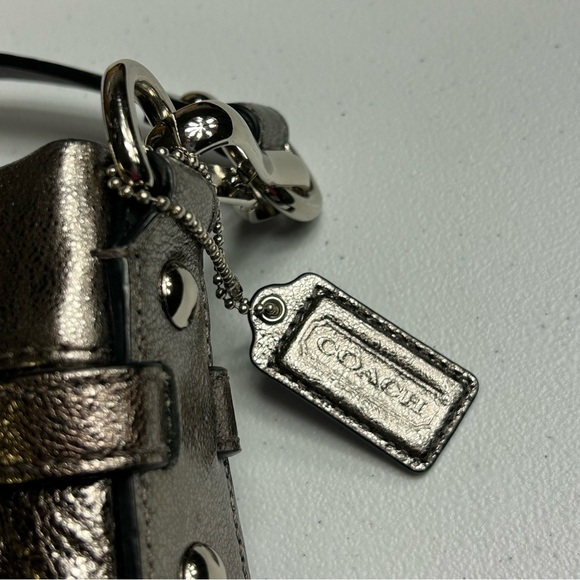 Coach Metallic Purse Bag Tote | N. C1182-F16618 | Convertible Strap Handles - Picture 6 of 12